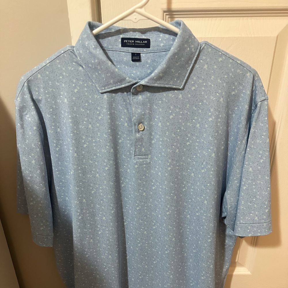 Peter Millar Light Blue Polo Shirt